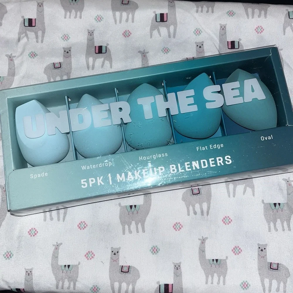 New 5 Pack Makeup Blender Sponge Set Beauty Blenders Teal Under The Sea